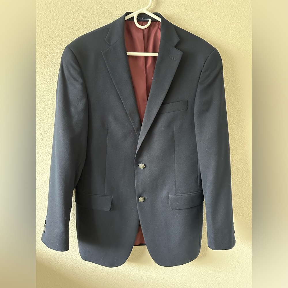Hart Schaffner Marx Classic Fit Navy Sport Coat 40L